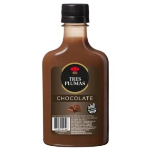 Petaca Licor de Chocolate tres Plumas x 200ml Pack x 12