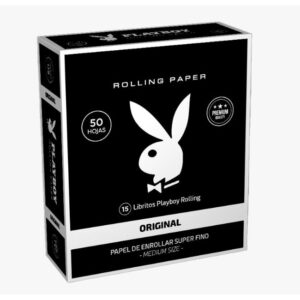 Playboy Rolling Paper-Display x 15 libritos de 50 hojas c/u